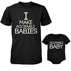 I Make Adorable Babies T-Shirt and The Adorable Baby Bodysuit Matching Set