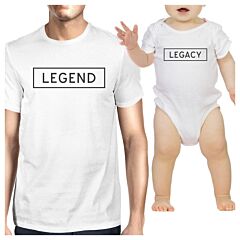 Legend Legacy White Dad Baby Funny Matching Graphic Tops Cute Gifts