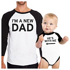 I'm A New Dad Funny Matching Baseball Raglan Tees Unique Dad Gifts