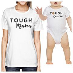 Tough Mama &amp; Cookie White Cute Mothers Day Gifts New Mom and Baby