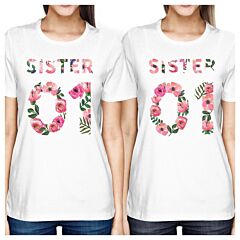 Sister 01 BFF Matching White Shirts