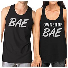 Bae And Owner Of Bae Matching Couple Black Tank Tops