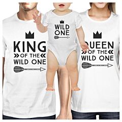 King Wild One Mens White Graphic T-Shirt Fathers Day Gifts For Him
