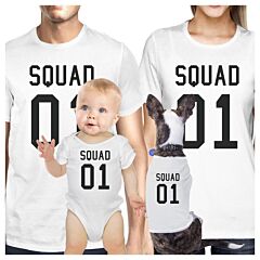 Squad Matching Family T-Shirt White For Men First Father's Day Gift