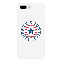 Liberty &amp; Justice White Phone Case
