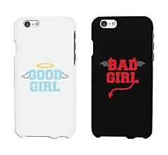 Bad Girl Good Girl White And Black Cute BFF Matching Phone Cases Gift