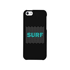 Surf Waves Black Phone Case