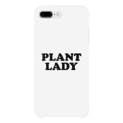 Plant Lady White Phone Case Simple Letter Printed Gifts For Her