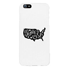 I Love USA White Phone Case