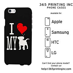 I Love My Dog Black Funny Phone Case Cute Graphic Design Phone Cover