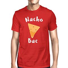 Nocho Bae Men's Red T-shirt Humorous Graphic Shirt Round Neck Tee