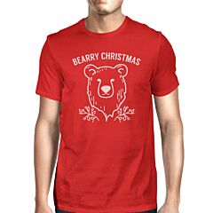 Bearry Christmas Bear Mens Red Shirt
