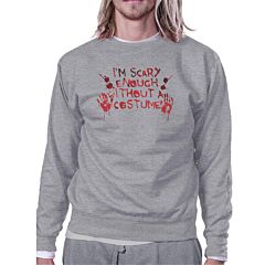 Scary Without A Costume Bloody Hands Grey SweatShirt