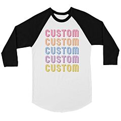 Colorful Multiline Text Mens Personalized Baseball Shirt For Friend