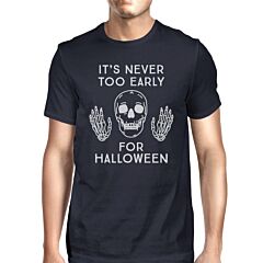 It's Never Too Early For Halloween Mens Navy Shirt