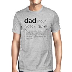Dad Noun Mens Gray Round Neck Tee Funny Birthday Gifts For Dad