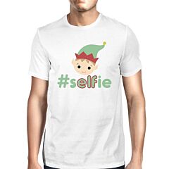 Hashtag Selfie Elf Mens White Shirt