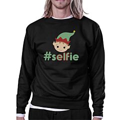 Hashtag Selfie Elf Black Sweatshirt