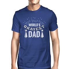 Worlds Okayest Dad Mens Vintage T-Shirt Fathers Day Gift For Him