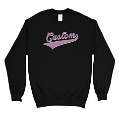 Purple College Swoosh Unisex Personalized Crewneck Sweatshirt Gift