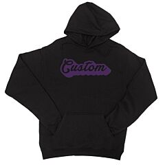 Purple Pop Up Text Bright Cool Unisex Personalized Pullover Hoodie