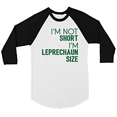 Not Short Leprechaun Size Mens Baseball Shirt For St Patrick's Day