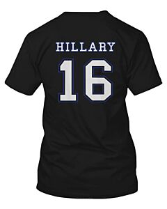 Hillary Clinton for President 2016 Back Print Campaign Men's Tshirts Black Shirts