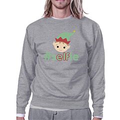 Hashtag Selfie Elf Grey Sweatshirt
