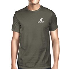 Mini Shark Dark Grey Crewneck Tee Shirt For Men Summer Gift Ideas