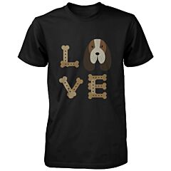 Basset Hound LOVE Men's T-shirt Cute Tee for Dog Owner Puppy Printed Shirt