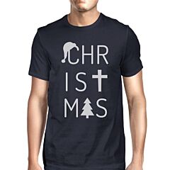 Christmas Letters Mens Navy Shirt