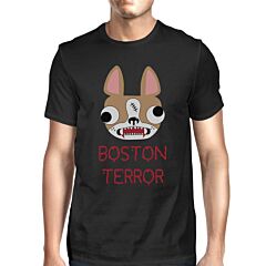 Boston Terror Terrier Mens Black Shirt