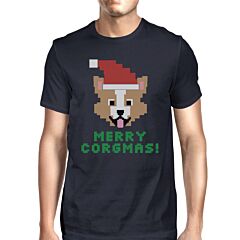 Merry Corgmas Corgi Mens Navy Shirt