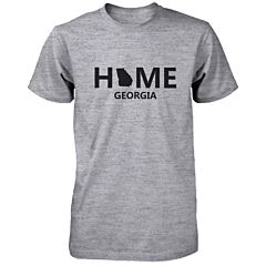 Home GA State Grey Men's T-Shirt US Georgia Hometown Cotton Tee