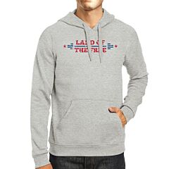 Land Of The Free Unisex Graphic Hoodie Gray Crewneck Pullover Gift