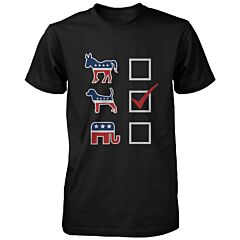 Vote For My Dog Funny Presidential Election Black T-Shirt for Men