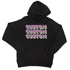 Sorority Theme Purple Top Text Unisex Personalized Pullover Hoodie