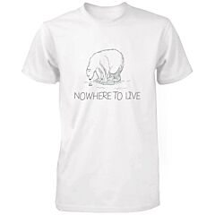 Nowhere To Live Polar Bear Men's Shirts Earth Day Save Polar Bear Campaign