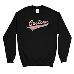 Pink College Swoosh Perfect Unisex Personalized Crewneck Sweatshirt
