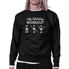 My Holiday Workout Black Sweatshirt