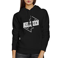 Camper Unisex Black Hoodie Cute Design Gift Idea For Camping Lovers