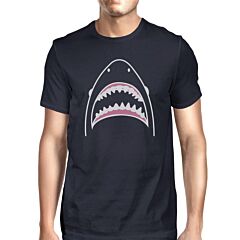 Shark Mens Navy Short Sleeve T-Shirt Unique Design Summer Shirt