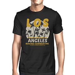 Los Angeles Beaches Summertime Mens Black Shirt