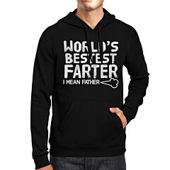 World's Bestest Farter Unisex Black Hoodie Funny Gifts For Dad