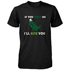 If You Pinch Me I'll Bite You St. Patrick's Day Men's Shirt Funny Black Tee