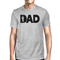 Dad Business Mens Gray Cotton T-Shirt Round Neck Gift Ideas For Dad