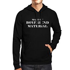 Boyfriend Material Unisex Black Hoodie Cute Gift Ideas For Him