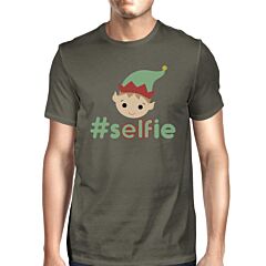 Hashtag Selfie Elf Mens Dark Grey Shirt