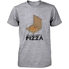 All I Care About Is Pizza Funny Men’s T-shirt Cute Graphic Tee Shirt