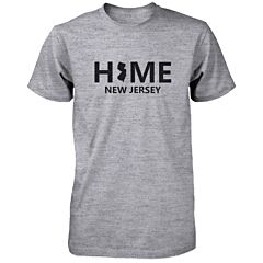 Home NY State Grey Men's T-Shirt US New York Hometown Cotton Shirt